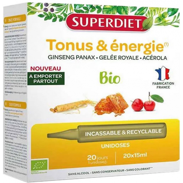 Super Diet Tonus & energie unidose bio 20x15ml
